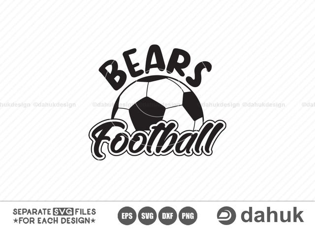 Bears Football, Chicago Bears Svg, Sports Svg, Football Saying Svg, Football svg, svg, eps, dxf, png, Cut file, for silhouette, svg, eps, dxf, png, clipart cricut design space, vinyl cut file SVG dahukdesign 