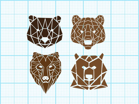 Bears Head Geomatical Svg Sublimation Johan Ru designs 