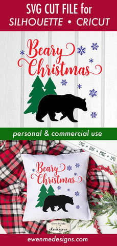 Beary Christmas - Trees - Snowflakes - SVG SVG Ewe-N-Me Designs 