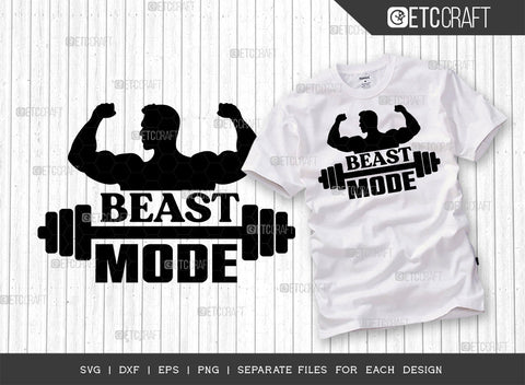 Beast Mode SVG Bundle, Weights Svg, Gym Svg, Fitness Svg, Workout Svg, Bodybuilding Svg, Gym Quotes, ETC T00186 SVG ETC Craft 