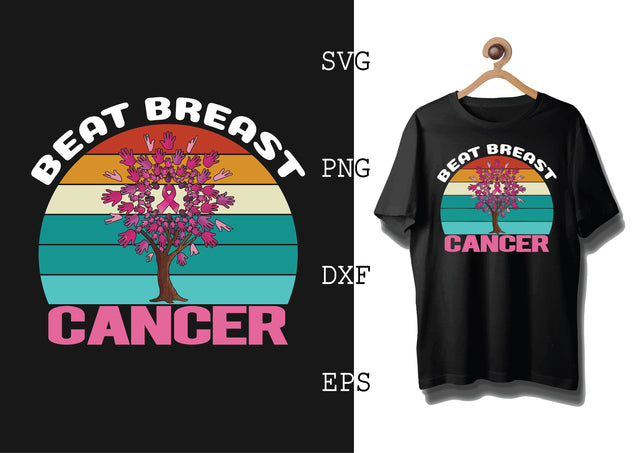 Beat Breast Cancer 2 Svg, Breast Cancer Awareness Svg, Png, Eps, Dxf Files SVG DesignTShirt 