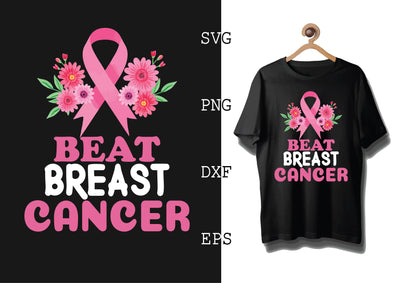 Beat Breast Cancer Svg, Breast Cancer Awareness Svg, Png, Eps, Dxf Files SVG DesignTShirt 
