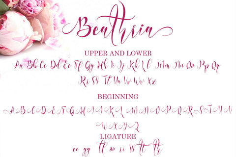 Beathria Font Prasetya Letter 