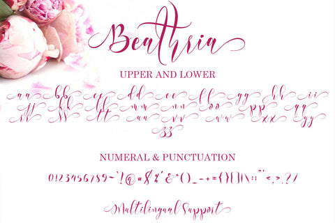 Beathria Font Prasetya Letter 