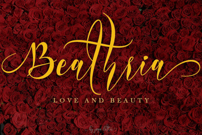 Beathria Font Prasetya Letter 