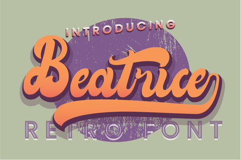 Beatrice Retro Font SVG nearzz 