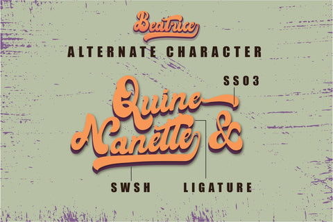 Beatrice Retro Font SVG nearzz 