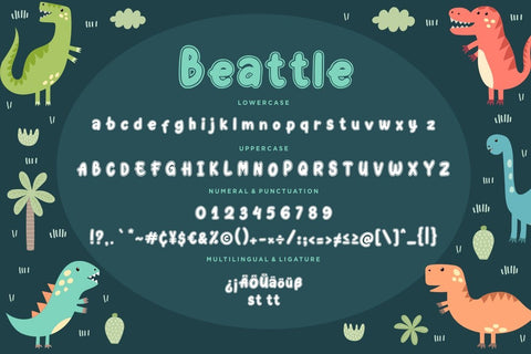 Beattle Fun Children Typeface Font Creatype Studio 