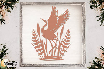 Beautiful bird cut design | Bird with flowers | Bird Nests | Nature | Fly SVG Evgenyia Guschina 