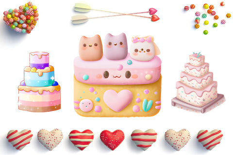 Beautiful Birthday Cake Bundle Sublimation buydesign 