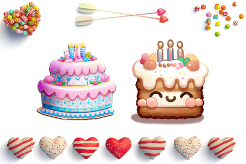 Beautiful Birthday Cake Bundle Sublimation buydesign 