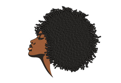 Beautiful Black Woman Embroidery Design, African American Woman Embroidery File, 4 sizes Embroidery/Applique DESIGNS Nino Nadaraia 