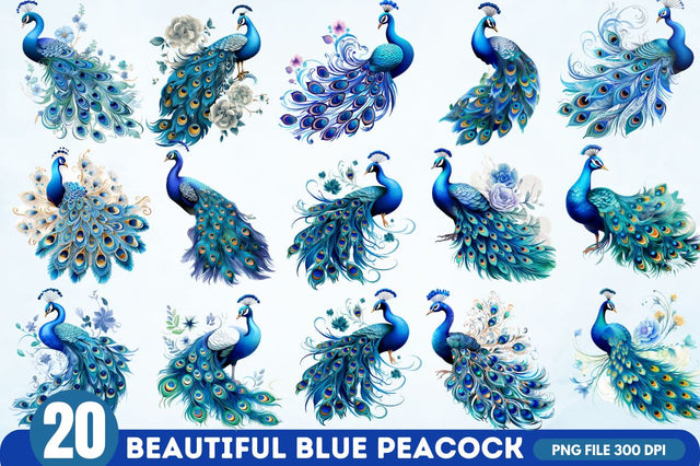 Beautiful Blue Peacock Sublimation Sublimation Regulrcrative 