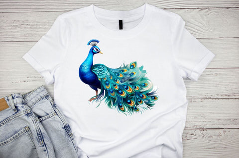 Beautiful Blue Peacock Sublimation Sublimation Regulrcrative 