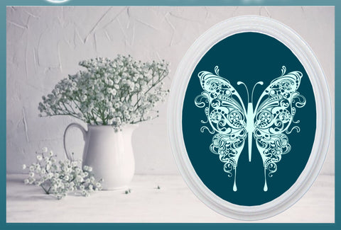 Beautiful Butterfly Mandala Zentangle SVG | Butterfly SVG | Butterfly Mandala SVG Harbor Grace Designs 