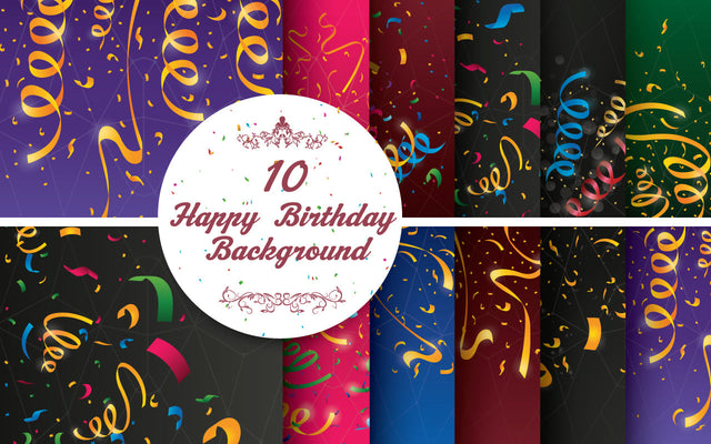 Beautiful Celebration Birthday Party Background Collection SVG naemmiah021 