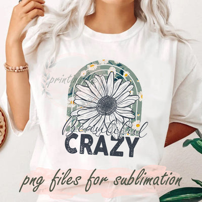 Beautiful Crazy Sublimation Png, Rainbow Daisy Design Png, Floral Png, Digital Sublimation, Daisy Sublimation Design, Instant Download Sublimation PrintingLife 