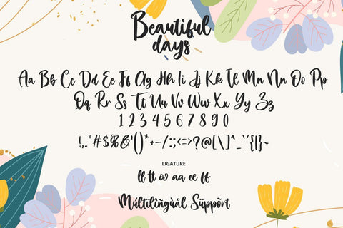 Beautiful Days Font Fallen Graphic Studio 