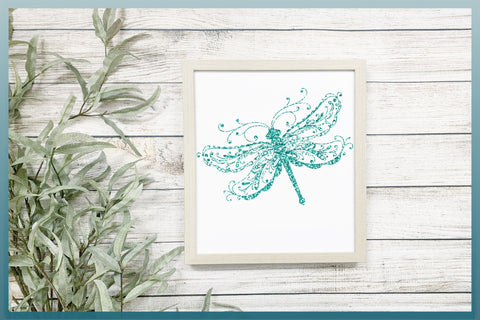Beautiful Delicate Dragonfly Mandala Zentangle SVG SVG Harbor Grace Designs 