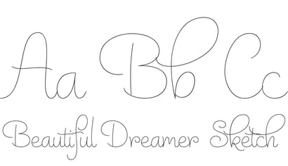 Beautiful Dreamer - Sketch Font Font Rivka’s Renditions 