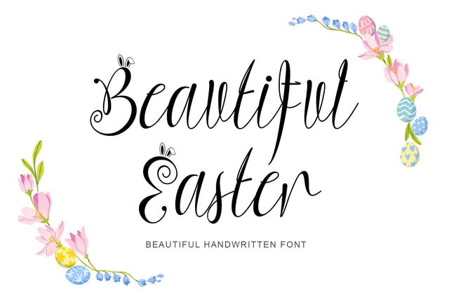 Beautiful Easter Font Prasetya Letter 