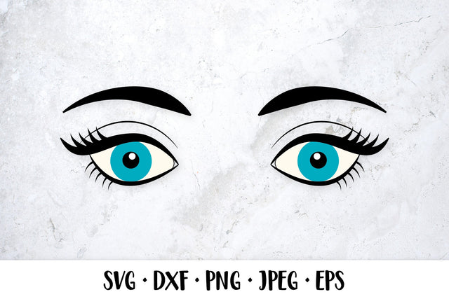 Beautiful female eyes with eyelashes and eyebrows SVG SVG LaBelezoka 