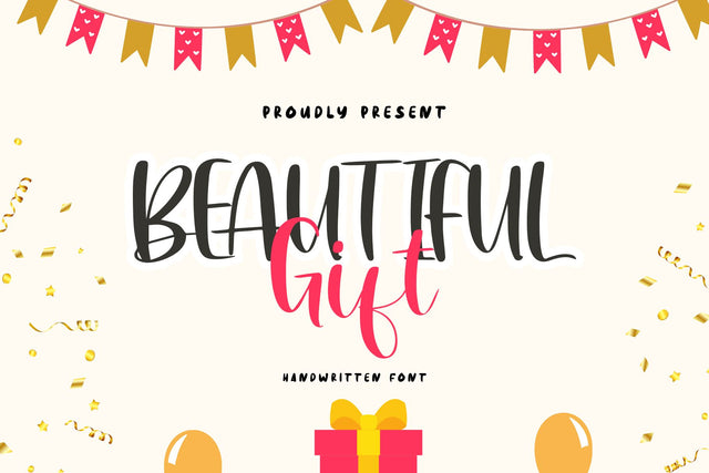 Beautiful Gift Font Wildan Type 