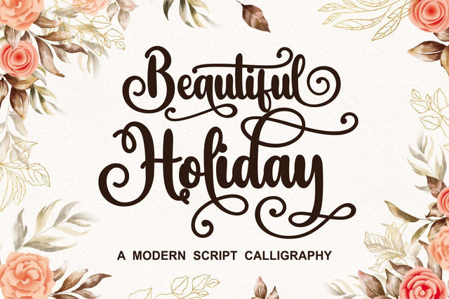 Beautiful Holiday Font Mozarella 