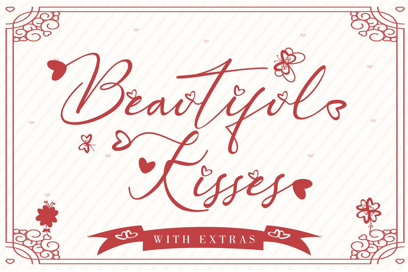 Beautiful Kisses Font Letterara 
