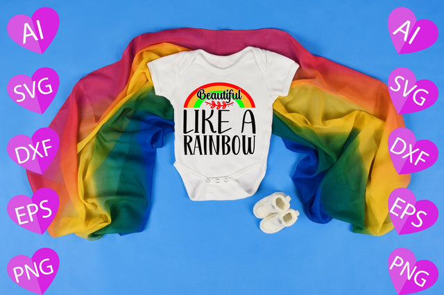 Beautiful Like a Rainbow SVG CraftlabSvg29 