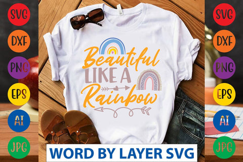 Beautiful Like A Rainbow svg design SVG Rafiqul20606 