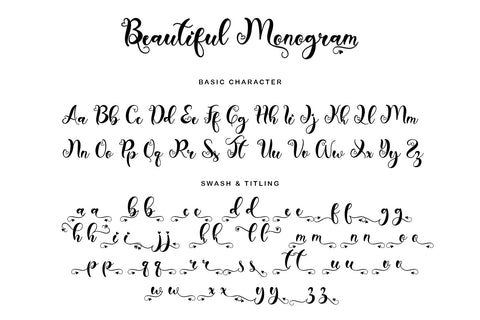 Beautiful Monogram Font Prasetya Letter 