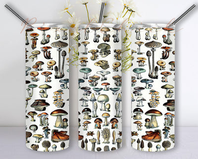 Beautiful Mushroom Tumbler PNG, Mushroom Tumbler Sublimation Design For 20oz Skinny Tumbler, Colorful Mushroom Tumbler, Digital Download Sublimation PixelChick 