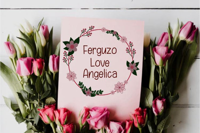 Beautiful pink leaf wreath SVG Masyafi Studio 