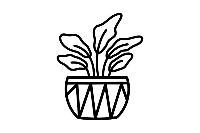 Beautiful Plants In Pots SVG SVG Masyafi Studio 