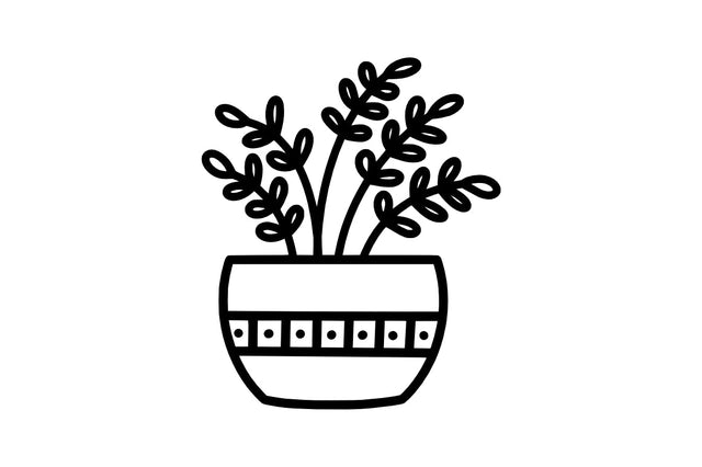 Beautiful Plants In Pots SVG SVG Masyafi Studio 