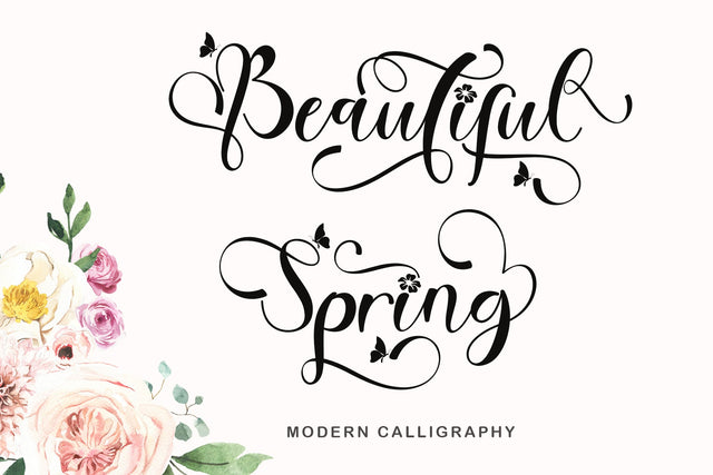 Beautiful Spring Font Prasetya Letter 