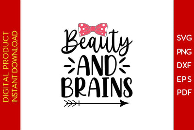 Beauty And Brains SVG PNG PDF Cut File SVG Creativedesigntee 