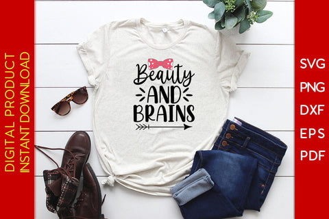 Beauty And Brains SVG PNG PDF Cut File SVG Creativedesigntee 