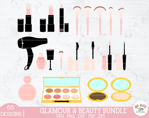 Beauty and Glamour bundle svg,makeup quote bundle,afro woman SVG Redearth and gumtrees 