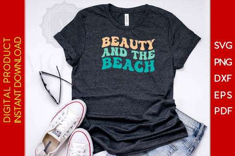 Beauty And The Beach Retro Summer Vacation SVG PNG PDF Cut File SVG Creativedesigntee 
