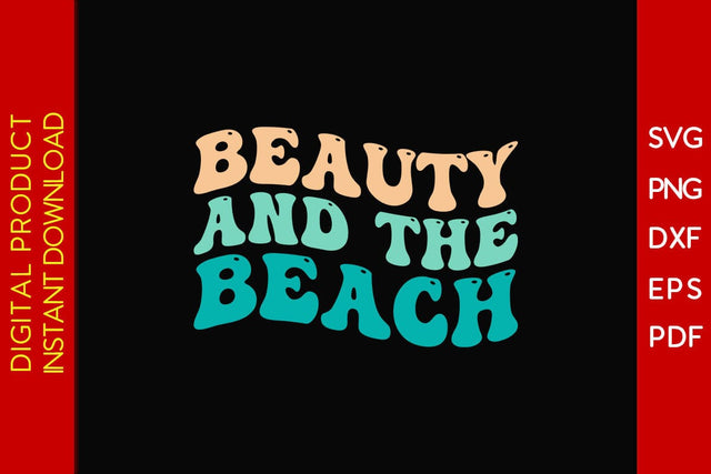 Beauty And The Beach Retro Summer Vacation SVG PNG PDF Cut File SVG Creativedesigntee 