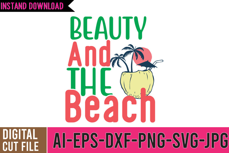 Beauty And The Beach SVG Cut FIle SVG BlackCatsMedia 