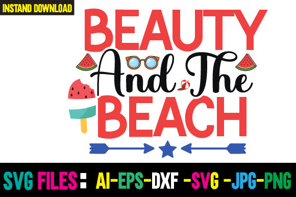Beauty And The Beach Svg Cut File SVG Newmockups 