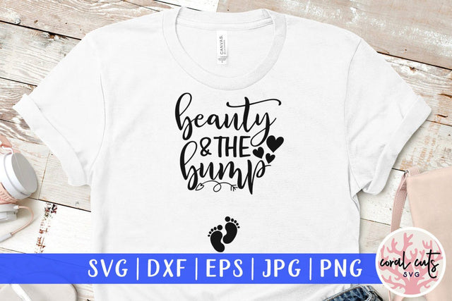 Beauty and the bump – Mother SVG EPS DXF PNG Cutting Files SVG CoralCutsSVG 