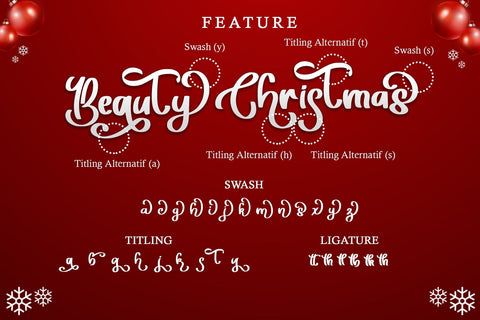 Beauty Christmas Font Sakha Design Studio 