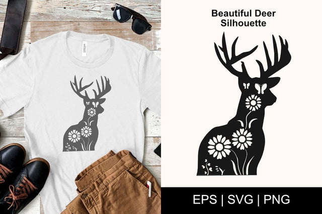 Beauty Deer Silhouette SVG SVG Masyafi Studio 