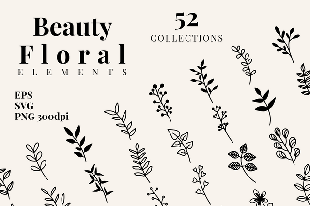 Beauty Floral Elements SVG Masyafi Studio 