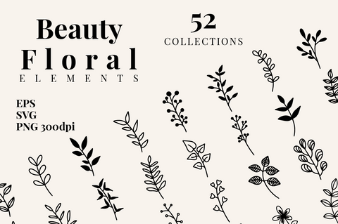 Beauty Floral Elements SVG Masyafi Studio 