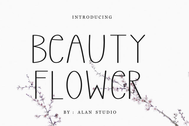Beauty Flower Font Chamsae Studio 